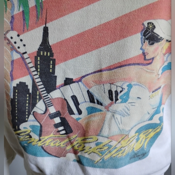 Miller Music 20th Anniversary Pier 84 Concert Vintage 1980's Sweatshirt Size Med - Picture 3 of 16